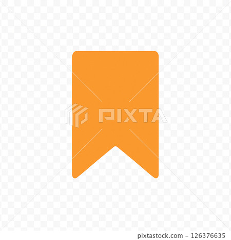 Minimal Orange Bookmark Icon 126376635