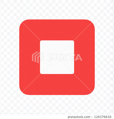 最小的紅色停止圖標 126376638