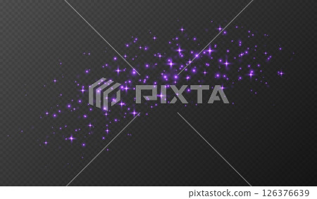 Purple sparkling stars, shiny particles light effect, transparent flying stardust texture Purple sparkling stars, shiny particles light effect, transparent flying stardust texture 126376639