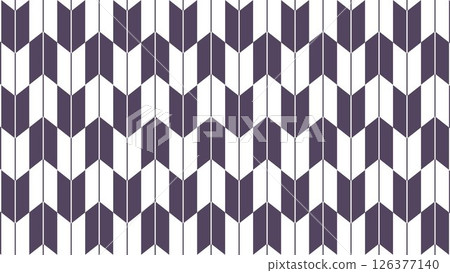 Japanese pattern Yagasuri pattern Simple kimono pattern Dull black purple background illustration 126377140