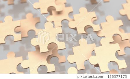 The jigsaw puzzle game for Business or Teamwork concept 3d Rendering. The jigsaw puzzle game for Business or Teamwork concept 3d Rendering. 126377173
