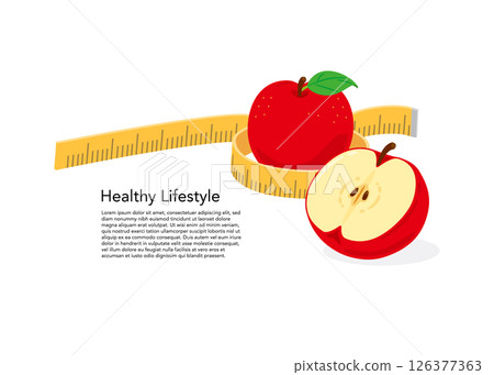 Flat illustration of healthy lifestyle design stock illustration 126377363