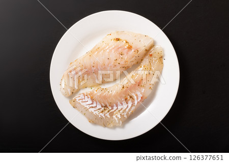 [Hokkaido] Fresh cod (garlic & basil) before cooking 126377651