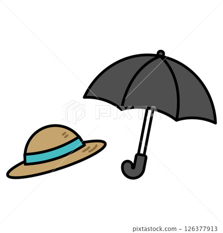Heat stroke prevention: Hats and parasols Heat stroke prevention: Hats and parasols 126377913
