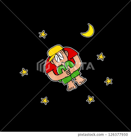 一個孤獨的人的形象 126377930