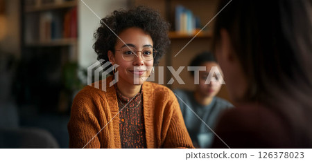 Support Group Session in a Therapy Room.Generated image 126378023