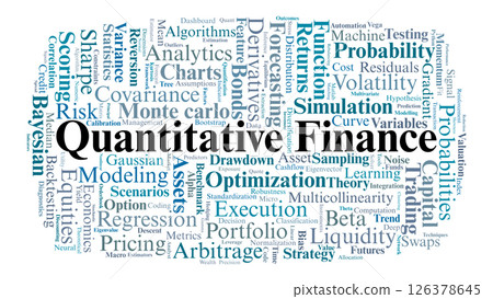 Quantitative Finance Word Cloud. Core Concepts in Modern Financial Data Analysis 126378645
