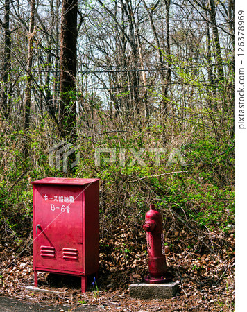 Disaster prevention facilities in a quiet forest Disaster prevention facilities in a quiet forest 126378969