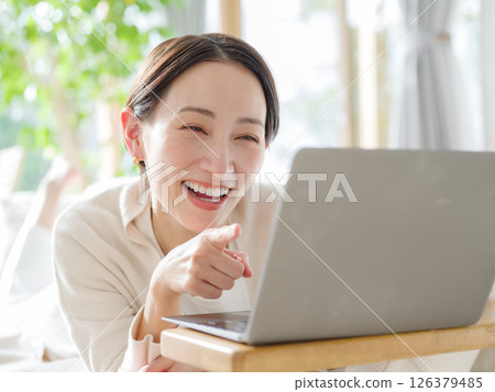 Female personal computer 126379485