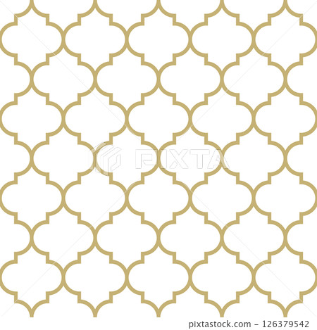 Exotic Moroccan tile background material texture swatch compatible line art gold 126379542