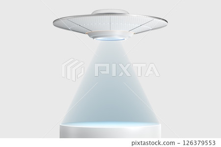 Science fiction UFO spaceships, 3d rendering. 126379553