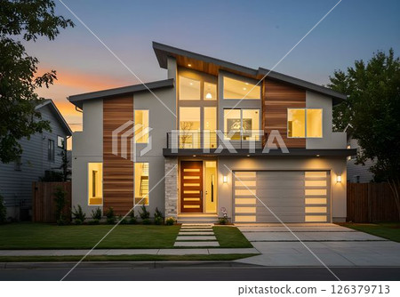 8 Modern design mansions at dusk: AI-generated images 8 Modern design mansions at dusk: AI-generated images 126379713