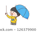 孩子，雨滴，觸摸，雨傘 126379900