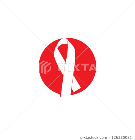 breast cancer awareness,ribbon logo vector template-vector 126380085