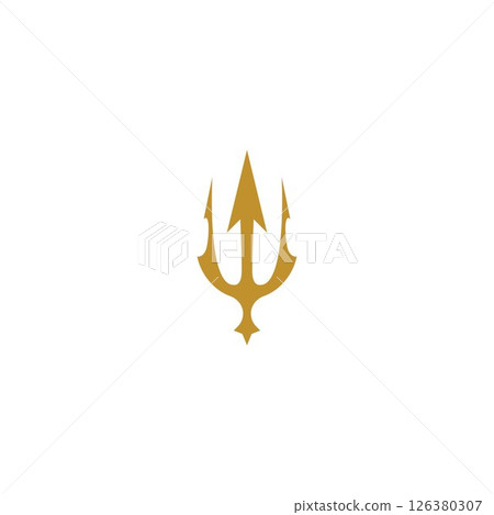Trident Logo Template vector icon 126380307