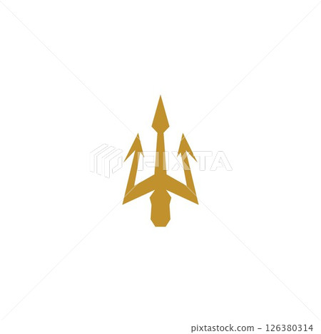 Trident Logo Template vector icon 126380314