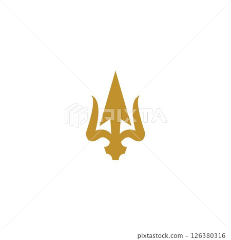 Trident Logo Template vector icon 126380316