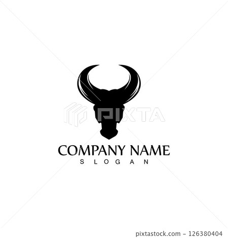 Bull horn logo and symbol template icons app Bull horn logo and symbol template icons app 126380404