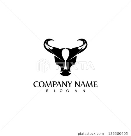 Bull horn logo and symbol template icons app Bull horn logo and symbol template icons app 126380405