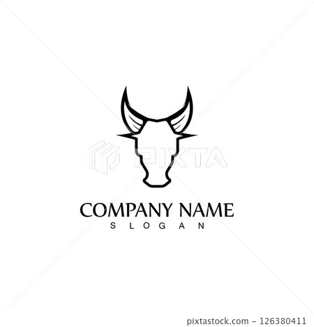 Bull horn logo and symbol template icons app Bull horn logo and symbol template icons app 126380411