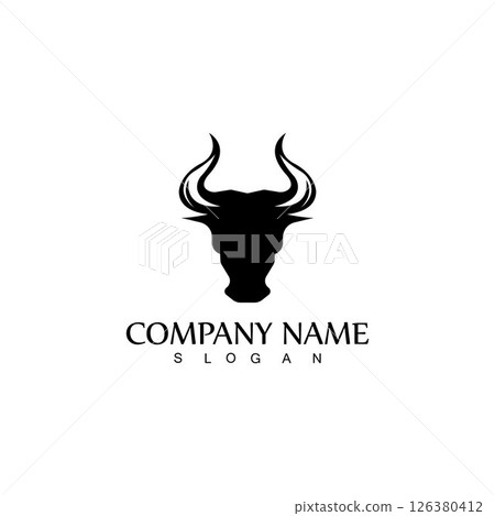 Bull horn logo and symbol template icons app Bull horn logo and symbol template icons app 126380412