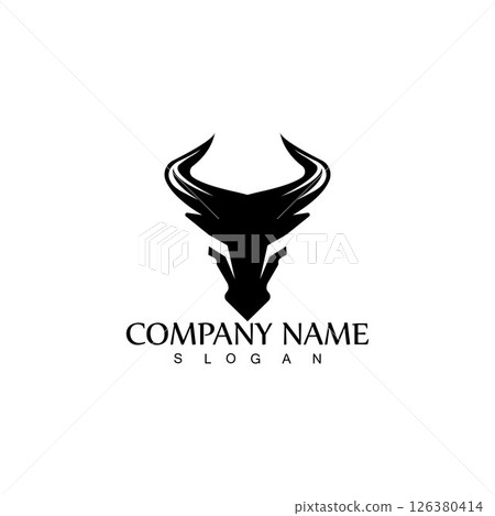 Bull horn logo and symbol template icons app Bull horn logo and symbol template icons app 126380414