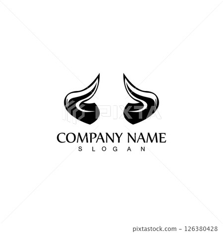 Bull horn logo and symbol template icons app Bull horn logo and symbol template icons app 126380428