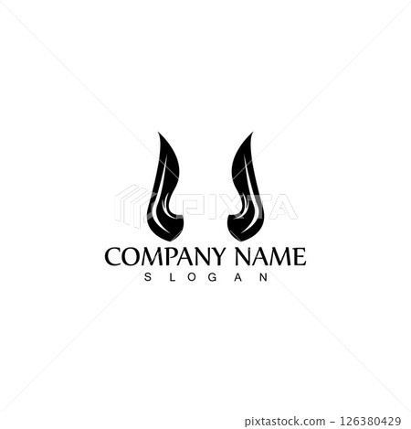 Bull horn logo and symbol template icons app Bull horn logo and symbol template icons app 126380429