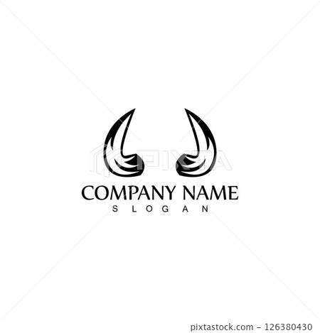 Bull horn logo and symbol template icons app Bull horn logo and symbol template icons app 126380430