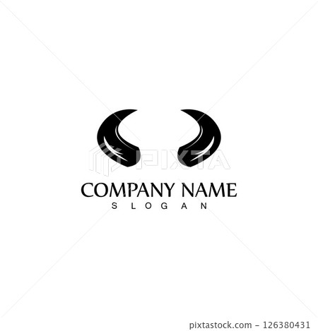 Bull horn logo and symbol template icons app Bull horn logo and symbol template icons app 126380431