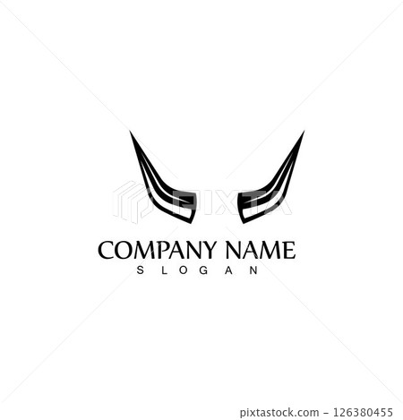 Bull horn logo and symbol template icons app Bull horn logo and symbol template icons app 126380455
