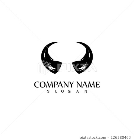 Bull horn logo and symbol template icons app Bull horn logo and symbol template icons app 126380463