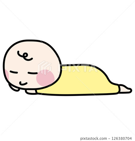 Baby lying prone Baby lying prone 126380704