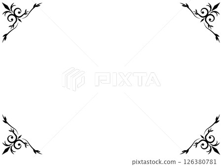 Black elegant ornamental frame 126380781