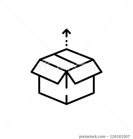 unboxing icon design template isolated 126381007