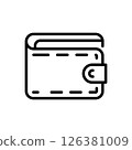 Wallet icon design template isolated 126381009