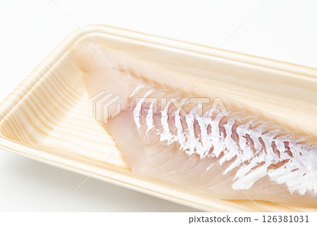 Cod fillet on white background Cod fillet on white background 126381031