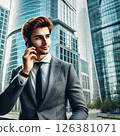 一個商人打電話 126381071