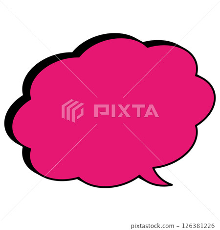 粉紅色等距雲語音泡沫 126381226