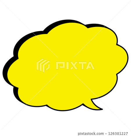 黃色等距雲語音泡沫 126381227