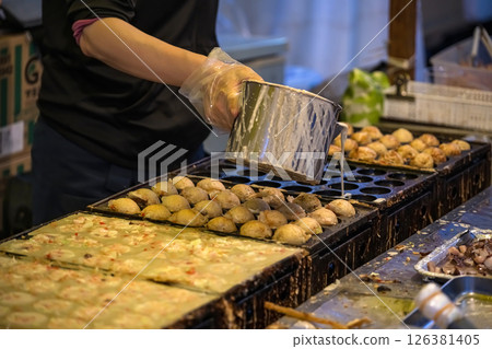 Summer festival takoyaki stall Summer festival takoyaki stall 126381405