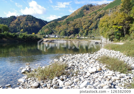 Hiroshima Ota River and riverside scenery Hiroshima Ota River and riverside scenery 126382009