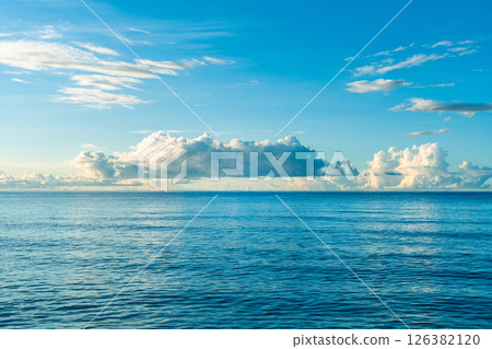 Blue ocean and sky summer background image Blue ocean and sky summer background image 126382120