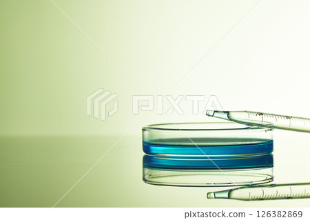 Colorful Laboratory Glassware for Modern Science and Research Background. 126382869
