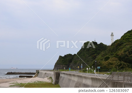 福島、磐城、鹽穀崎燈塔和向日葵 福島、磐城、鹽穀崎燈塔和向日葵 126383097