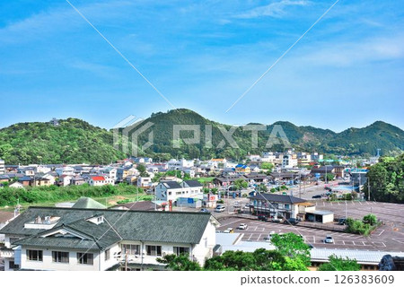The view from Yakuoji Temple, the 23rd sacred site in Shikoku The view from Yakuoji Temple, the 23rd sacred site in Shikoku 126383609