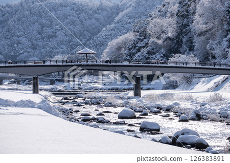 三朝溫泉的雪景 126383891