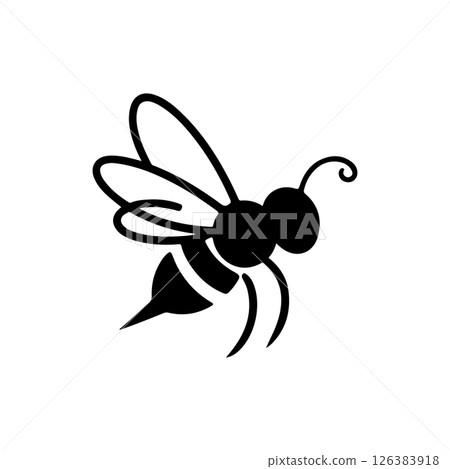 World Bee Day Silhouette Vector Illustration 126383918