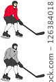 Ice hockey player illustration set 126384018