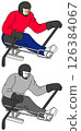 Ice hockey para athlete illustration set 126384067